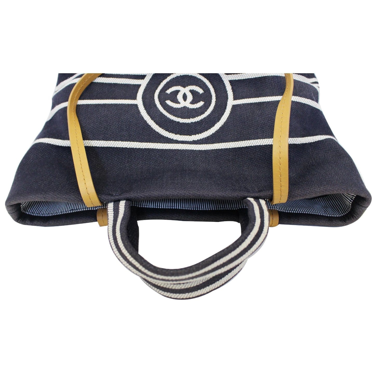 CHANEL CC Shopping Large Tote Shoulder Bag Denim