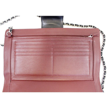 CHANEL Lucky Symbols Pochette Patent Leather Wallet on a Chain Black