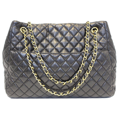 CHANEL Large Shopping Flap Shoulder Bag Black