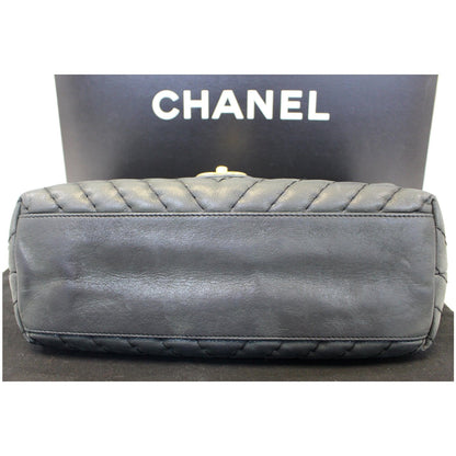 CHANEL Iridescent Calfskin Surpique Chevron Large Classic Flap Bag - Sale