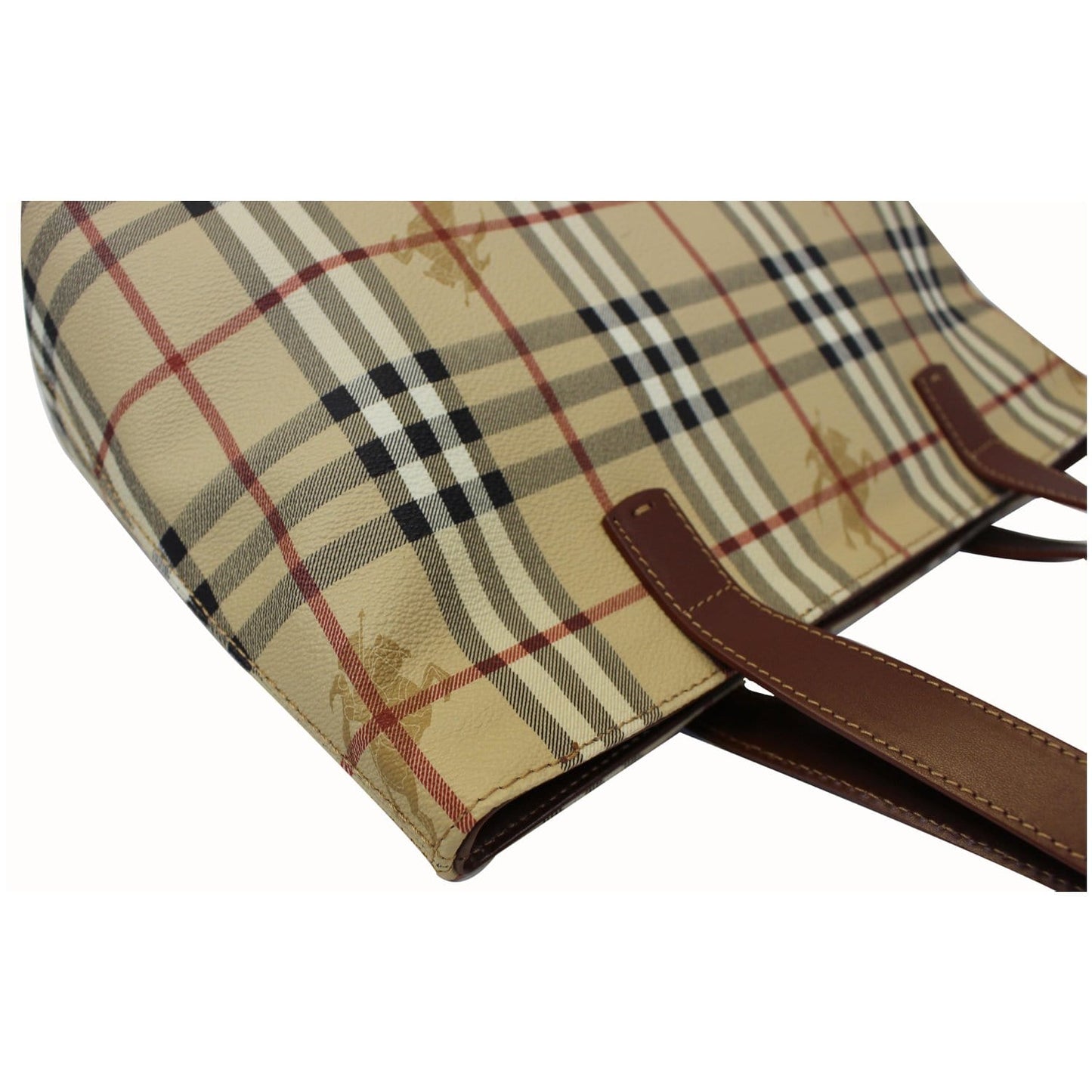 BURBERRY Haymarket Check Canvas Tote Bag Multicolor