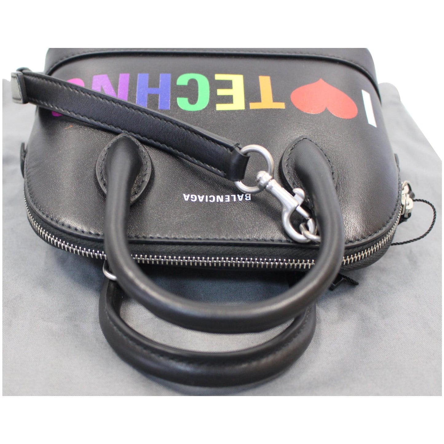 BALENCIAGA I Love Techno Ville Top Handle XXS Crossbody Bag Black - 20% OFF