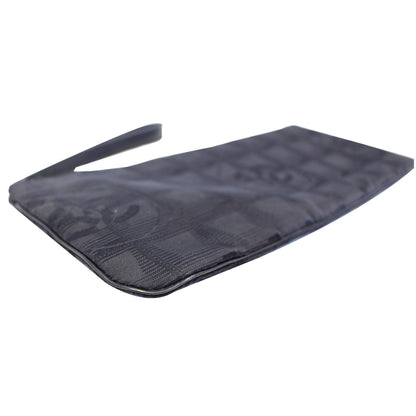 CHANEL Wristlet Cosmetic Pouch Black