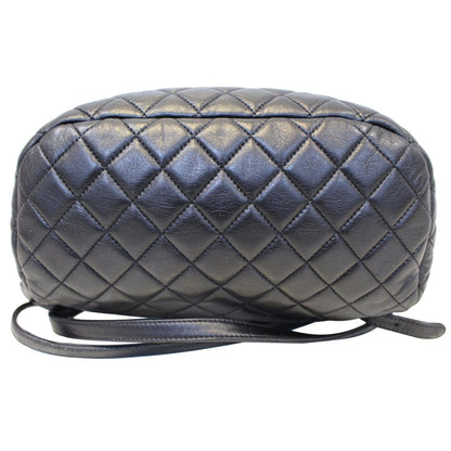 CHANEL Urban Spirit Lambskin Leather Backpack Bag Black