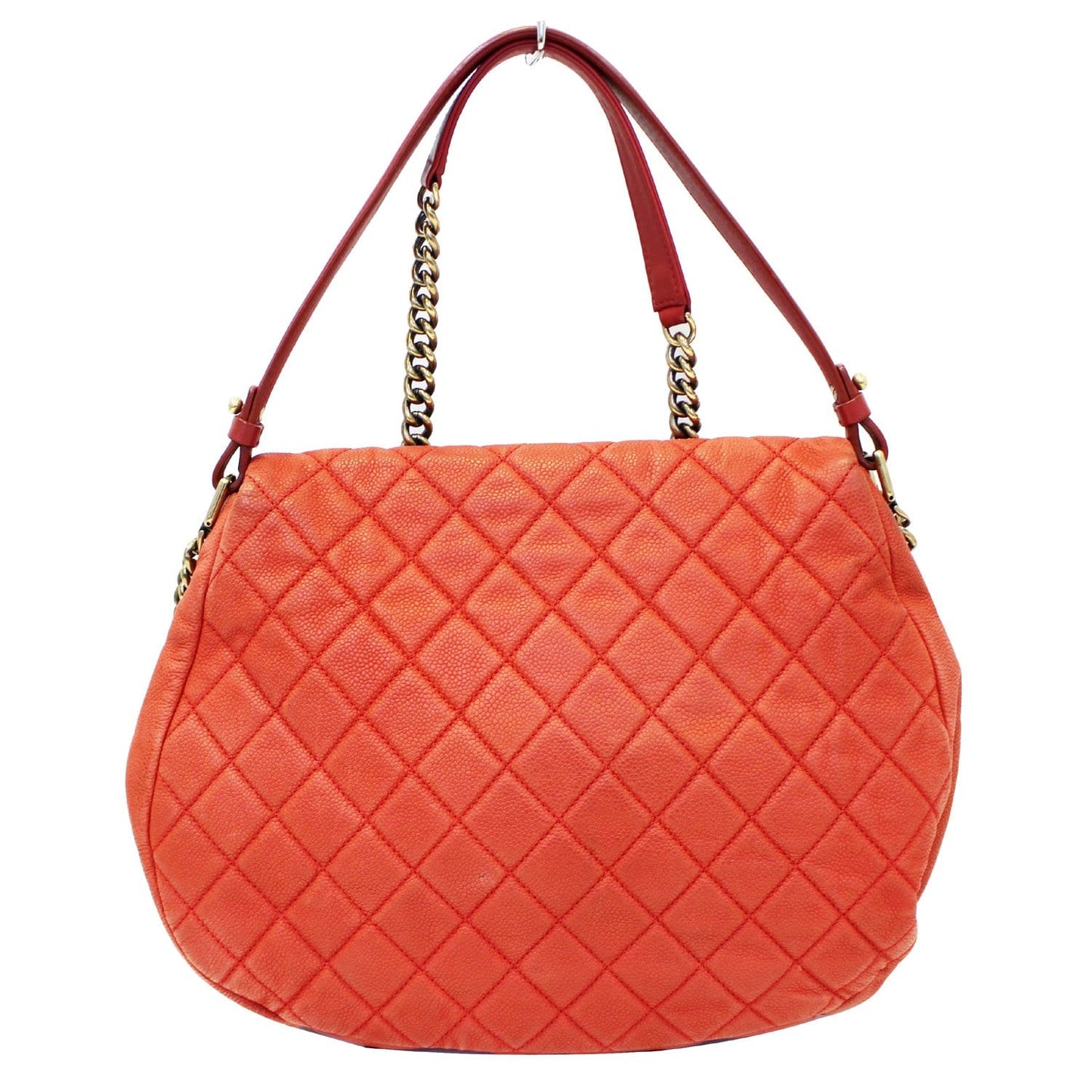 CHANEL Red Flap Soft Caviar Leather Shoulder Crossbody Bag - 15% OFF