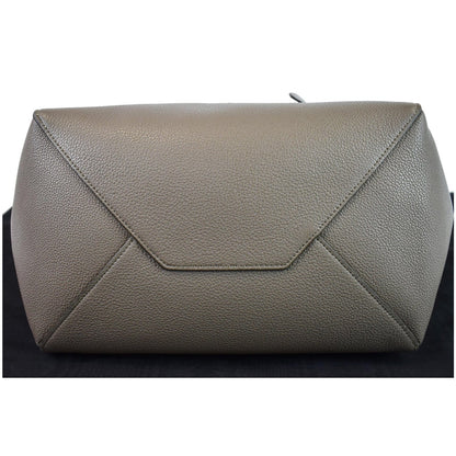 CELINE Small Cabas Phantom Grained Calfskin Leather Tote Bag Taupe