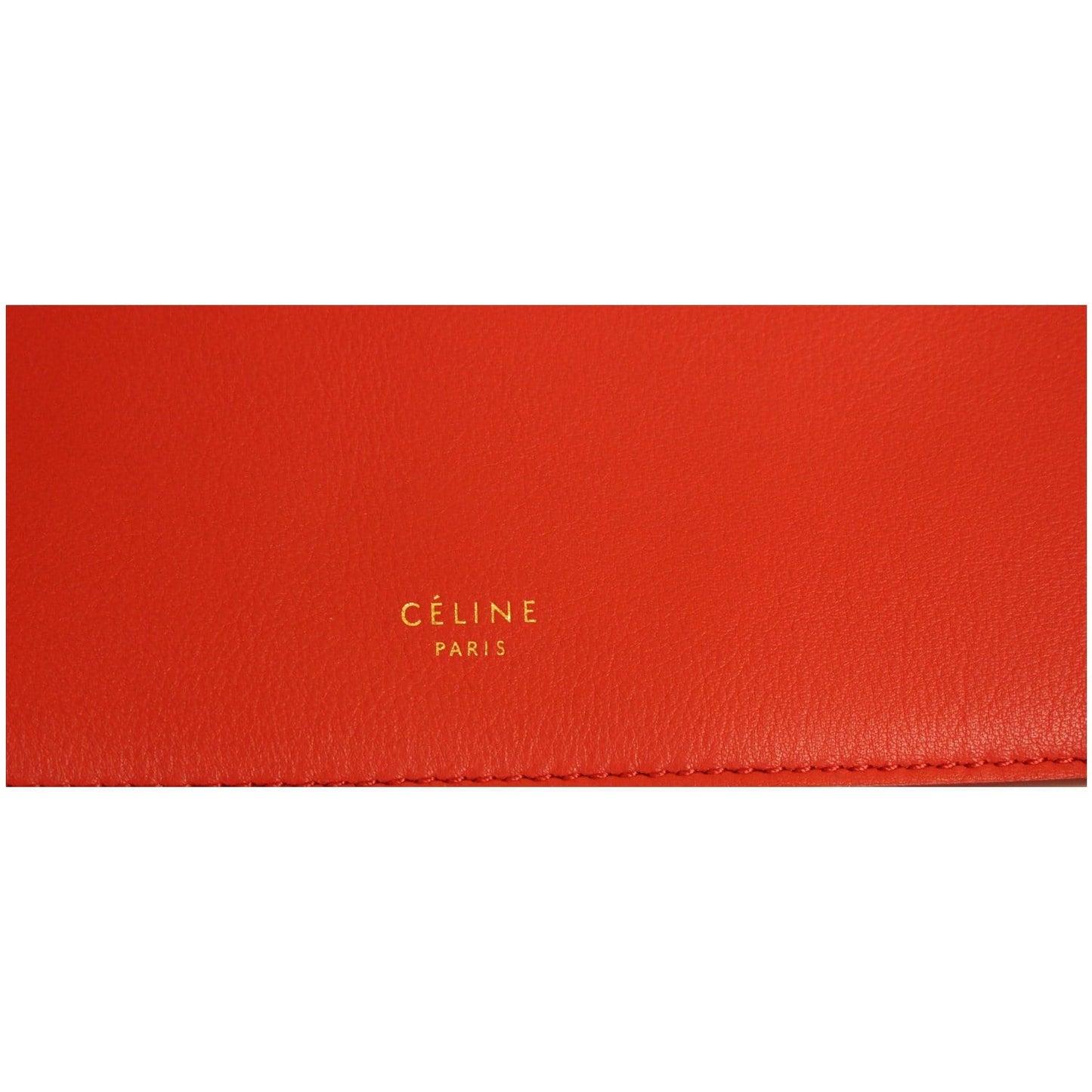 CELINE Mini Clasp Smooth Calfskin Leather Crossbody Bag Red