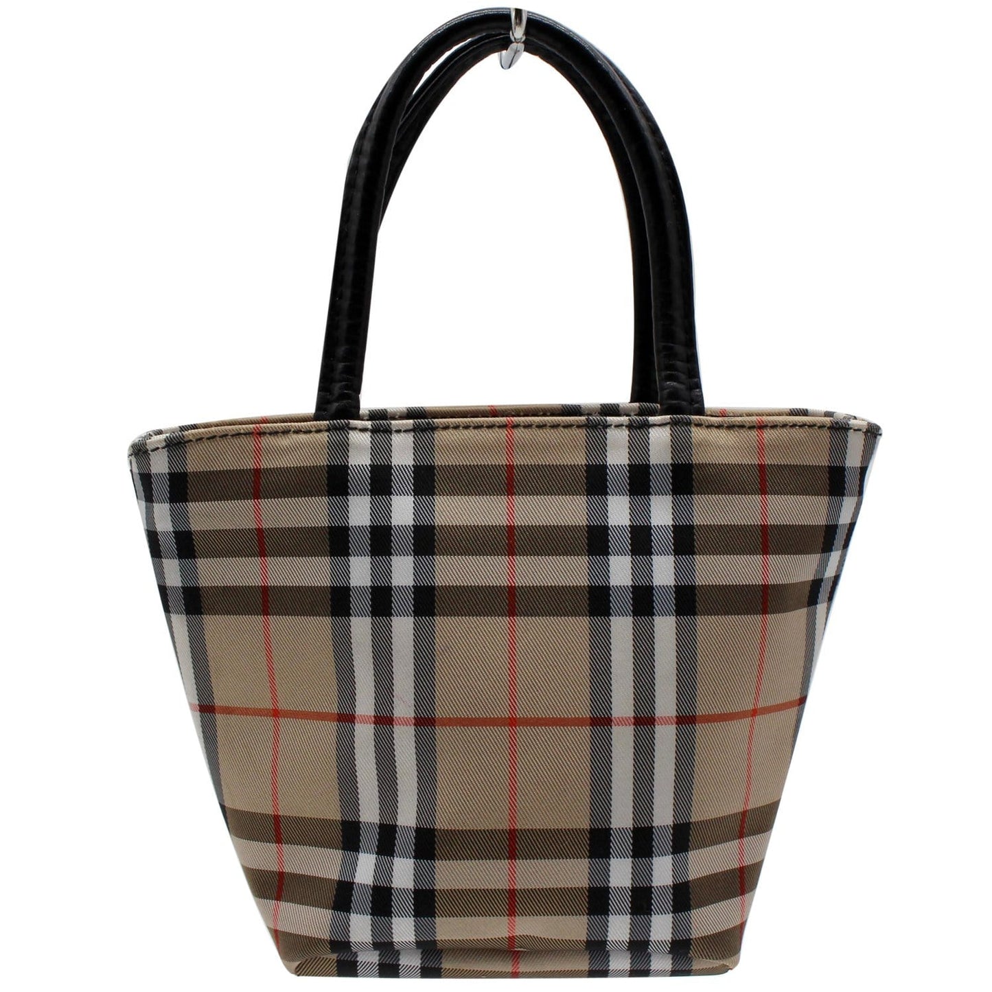 BURBERRY Mini Nova Check Canvas Tote Bag Beige