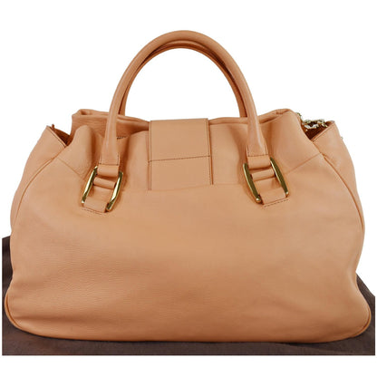 CELINE Blossom Leather Top Handle Tote Bag Peach - Final Sale