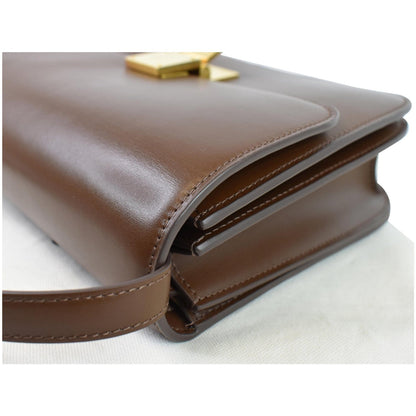 CELINE Medium Classic Box Calfskin Flap Crossbody Bag Camel