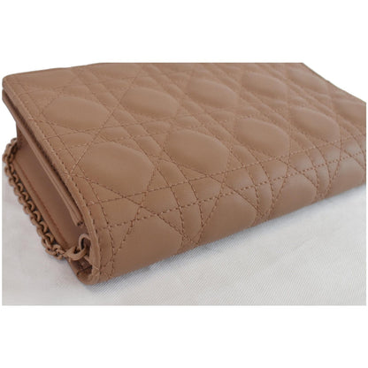 CHRISTIAN DIOR The Lady Dior Calfskin Chain Pouch Bag Blush Ultramatte - Final Sale