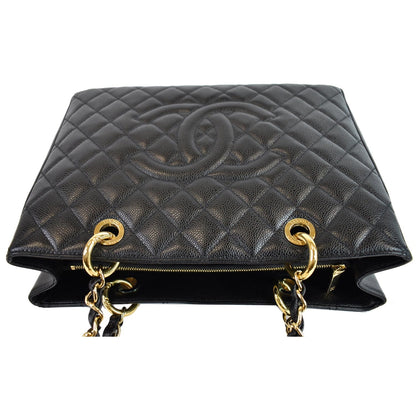 CHANEL Grand Shopping GST Caviar Leather Tote Bag Black