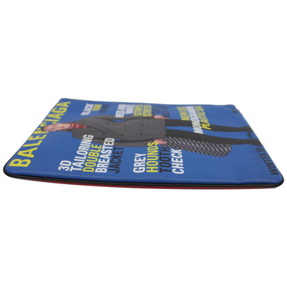 BALENCIAGA Magazine Print Leather Zippy Clutch Red/Blue - 20% OFF