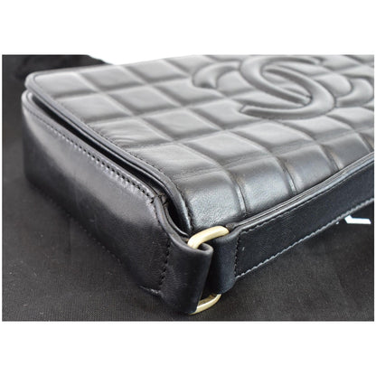 CHANEL CC Chocolate Bar Flap Bag Black