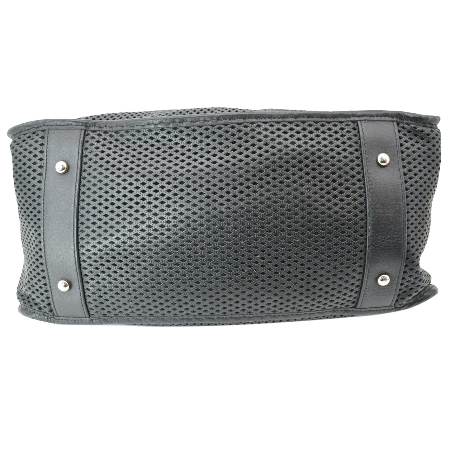 CHANEL Perforated Up In The Air Calfskin Tote Bag Black