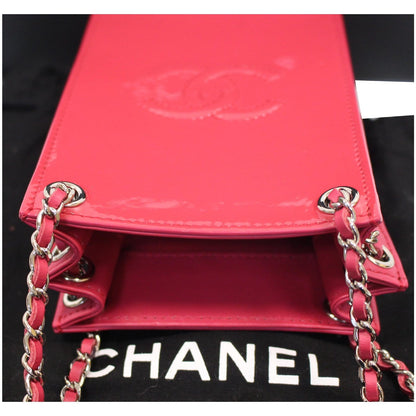 CHANEL O-Phone Holder Patent Leather Crossbody Bag Red - 15% OFF