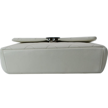 CHANEL My Everything Caviar Quilted Leather Flap Shoulder Bag White