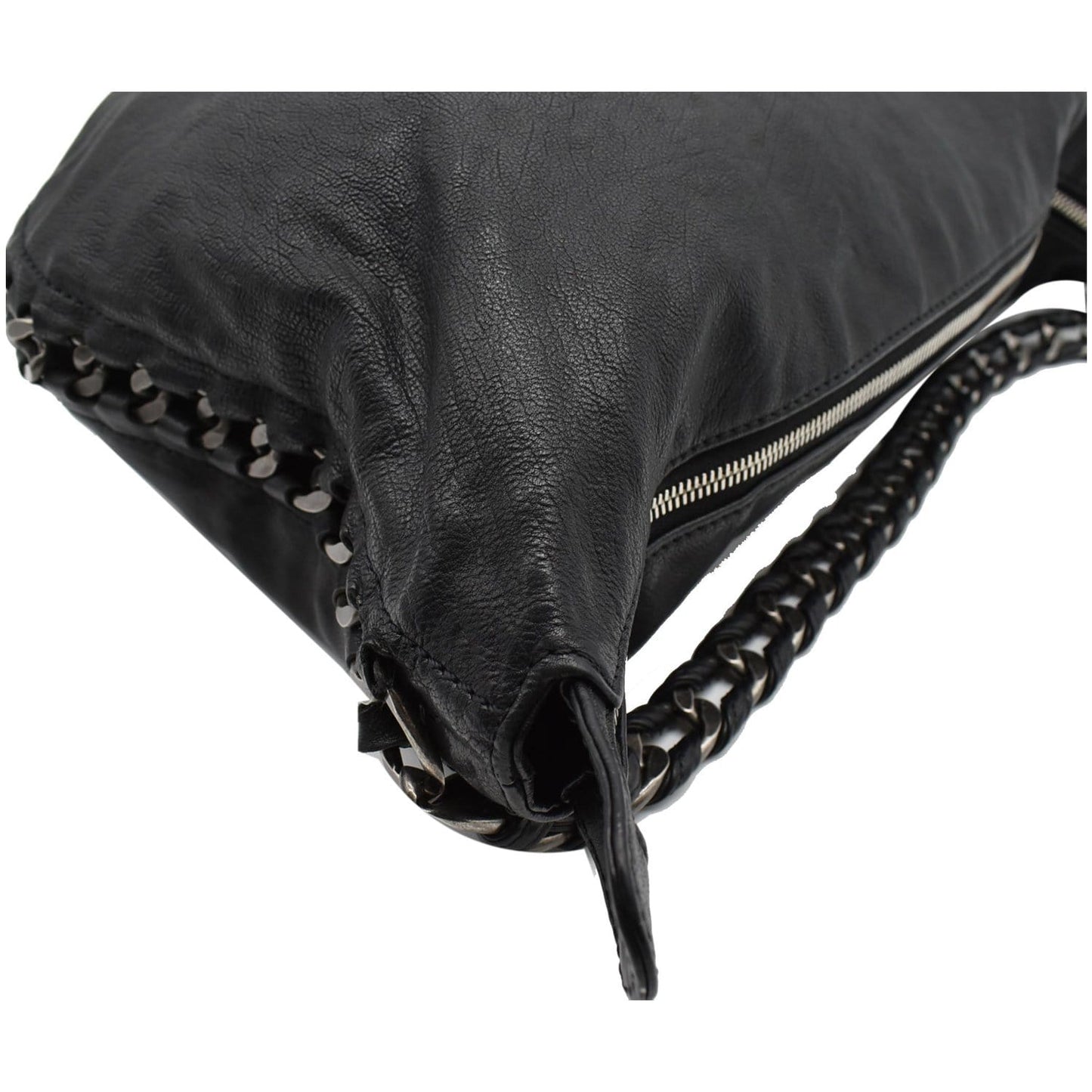 CHANEL Modern Chain Calfskin Leather Hobo Bag Black