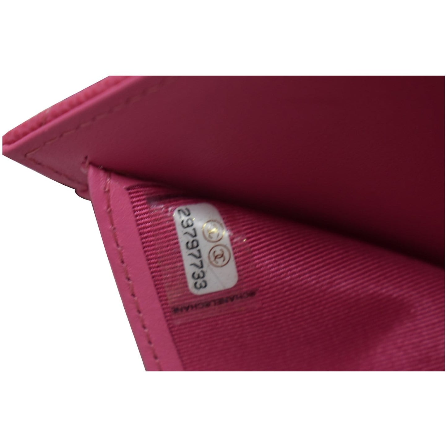 CHANEL CC Card Holder Caviar Quilted Leather Flap Wallet Pink