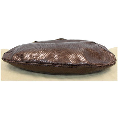 BURBERRY London Python Hobo Bag Bronze