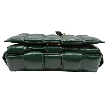 BOTTEGA VENETA Padded Cassette Leather Crossbody Bag Dark Green