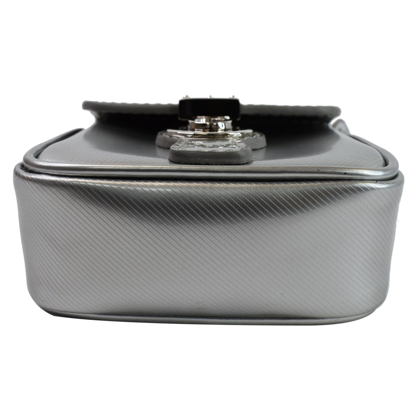 BURBERRY Trench Patent Leather Charm Coin Purse Bag Black/Silver - Final Sale