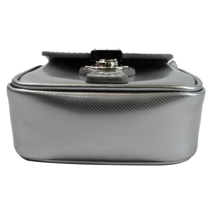 BURBERRY Trench Patent Leather Charm Coin Purse Bag Black/Silver - Final Sale