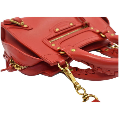 BALENCIAGA Neo Classic City Small Leather Top Handle Shoulder Bag Red - 10% OFF