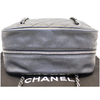 CHANEL Camera Case Quilted Caviar Leather Medium Flap Shoulder Bag