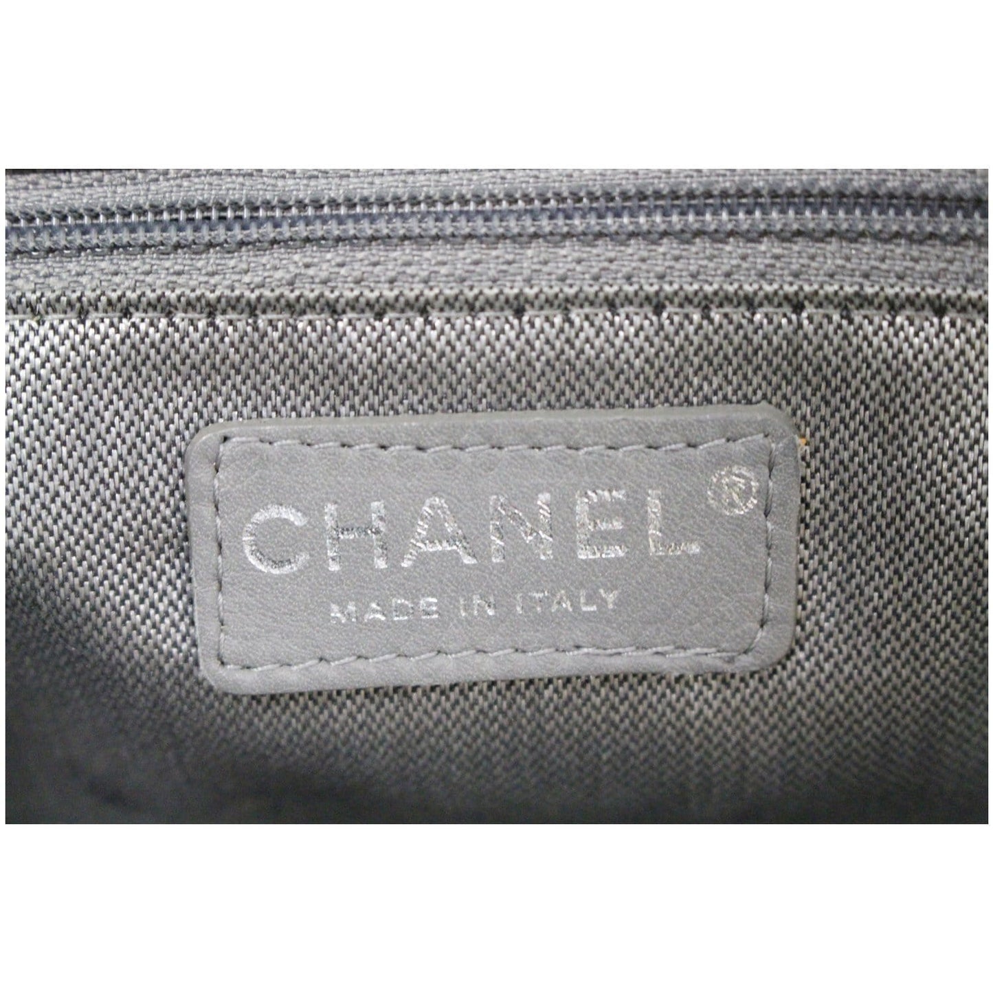 CHANEL Large CC Chain Lambskin Tote Shoulder Bag Cream