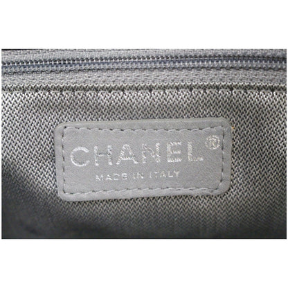 CHANEL Large CC Chain Lambskin Tote Shoulder Bag Cream