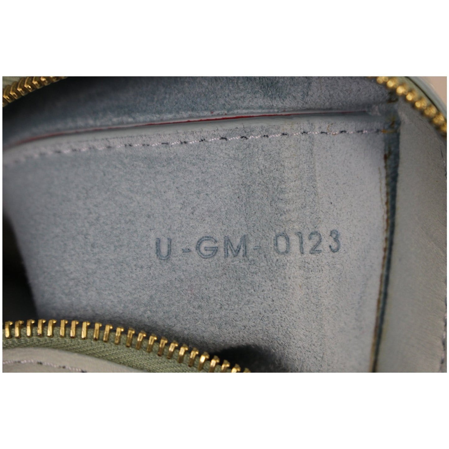 CELINE Knotted Leather Clutch Powder Blue