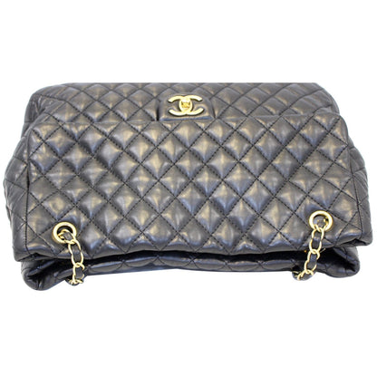 CHANEL Large Shopping Flap Shoulder Bag Black