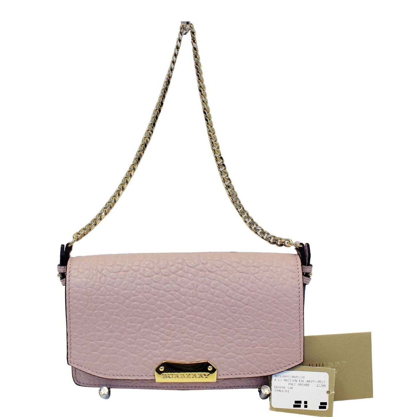 BURBERRY Signature Grain Madison Small Clutch Bag