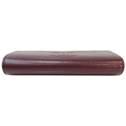 CHANEL Timeless CC Large Gusset Flap Caviar Wallet Burgundy - Last Call