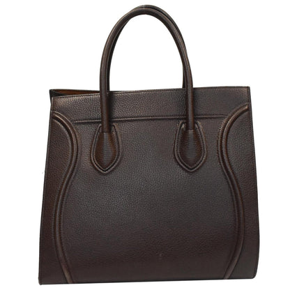 CELINE Luggage Phantom Medium Leather Tote Bag Brown