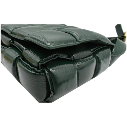 BOTTEGA VENETA Padded Cassette Leather Crossbody Bag Dark Green