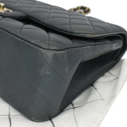 CHANEL Classic Jumbo Double Flap Lambskin Leather Shoulder Bag Grey