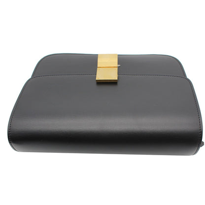 CELINE Classic Box Medium Calfskin Leather Crossbody Bag Black - 10% OFF