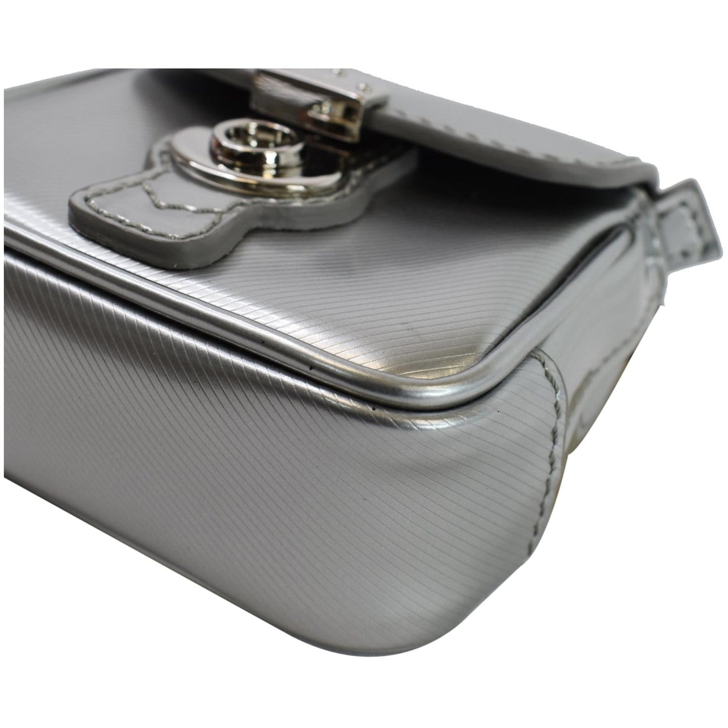 BURBERRY Trench Patent Leather Charm Coin Purse Bag Black/Silver - Final Sale