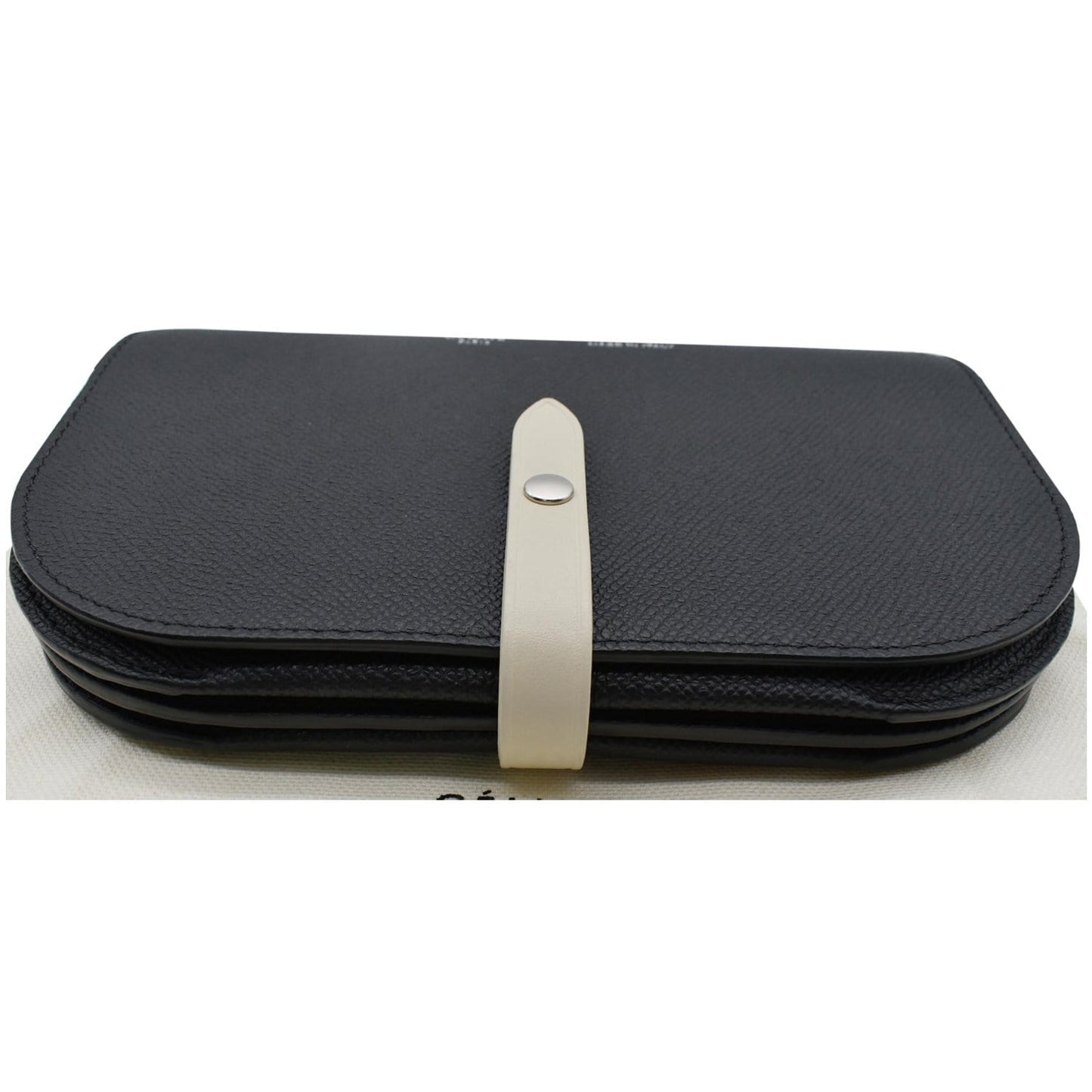 CELINE Grained Leather Strap Clutch Bag Black - Final Sale