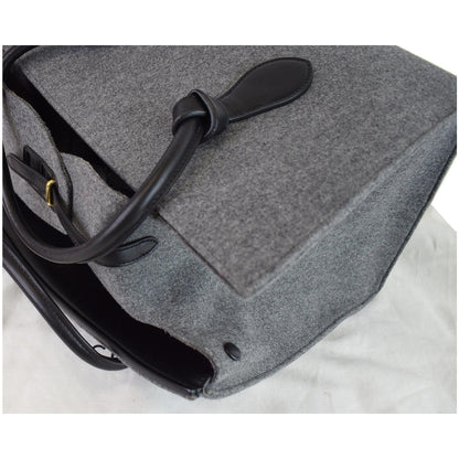 CELINE Tie Knot Felt Calfskin Tote Bag Grey/Black