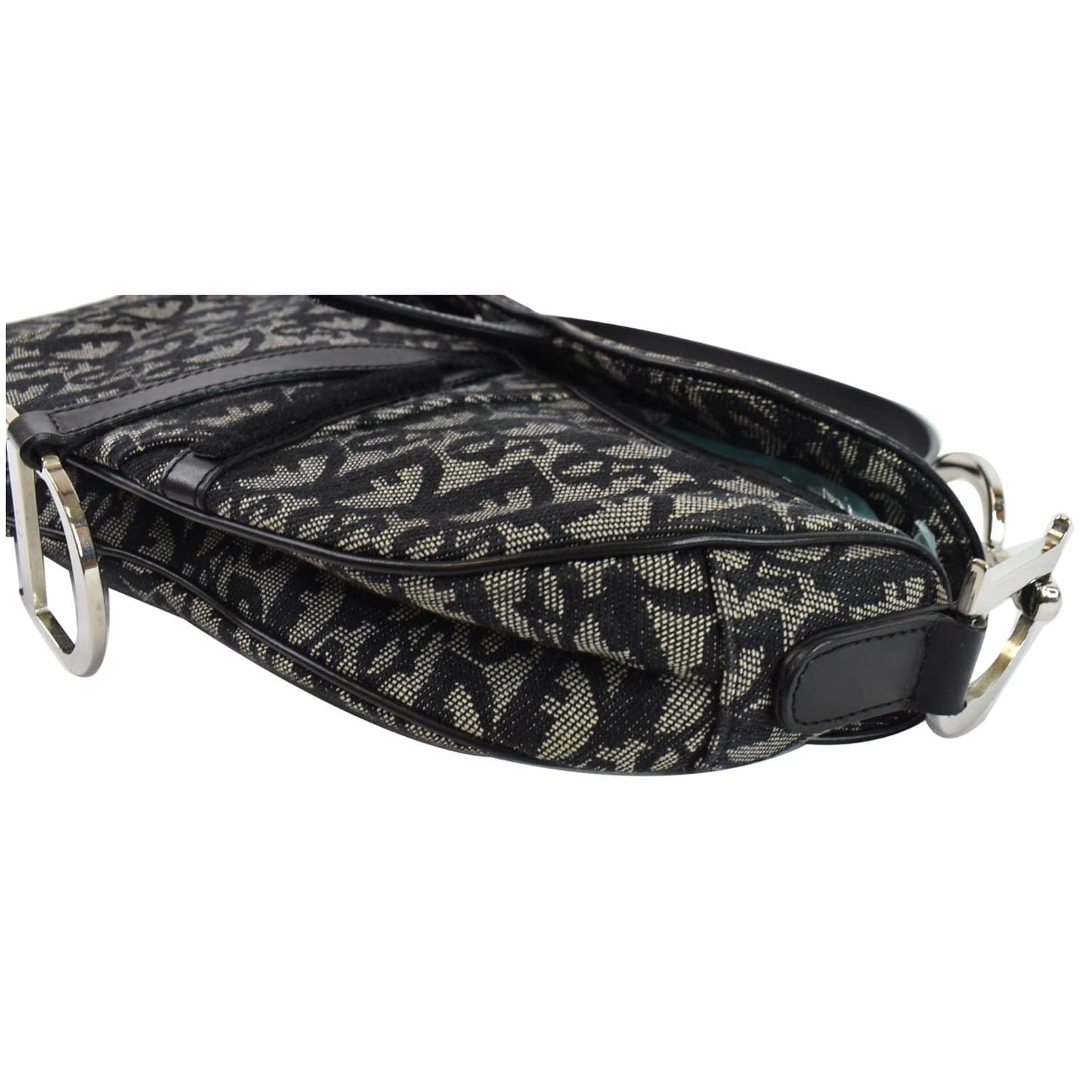 CHRISTIAN DIOR Saddle Oblique Jacquard Shoulder Bag Black - 15% OFF