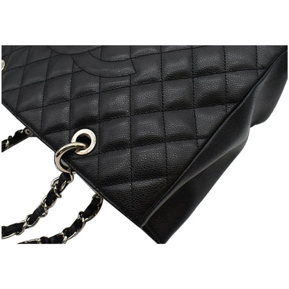 CHANEL Grand Shopping GST Caviar Leather Tote Bag Black