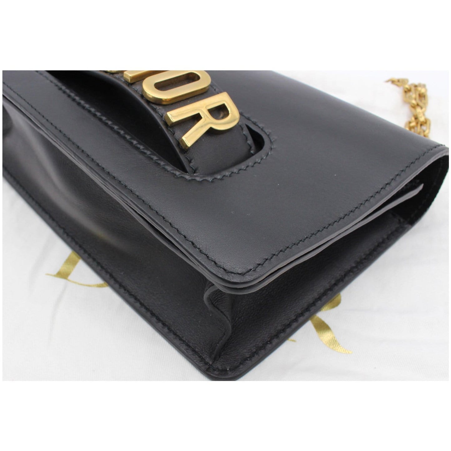 Christian Dior J'Adior Medium Calfskin Leather Flap Shoulder Bag Black - 10% OFF