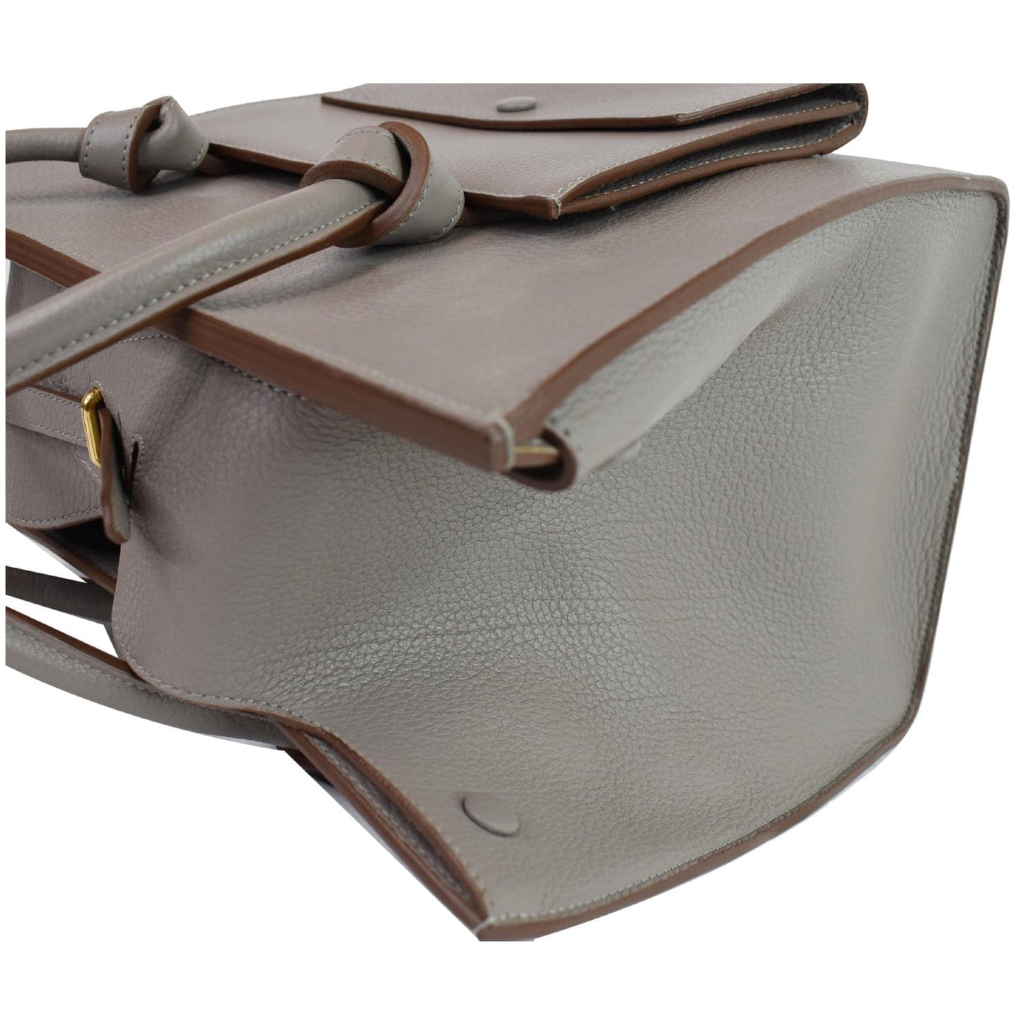 CELINE Tie Knot Mini Leather Tote Bag Grey
