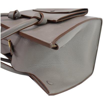 CELINE Tie Knot Mini Leather Tote Bag Grey