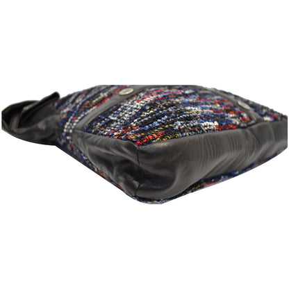 CHANEL Tweed Girl Large Lambskin Shoulder Bag Multicolor