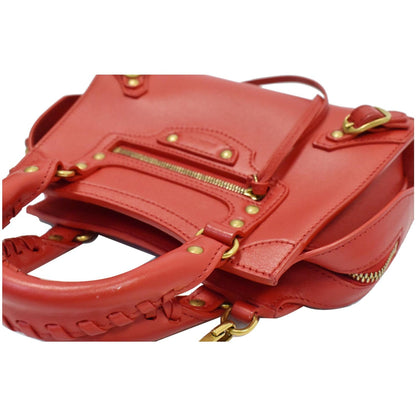 BALENCIAGA Neo Classic City Small Leather Top Handle Shoulder Bag Red - 10% OFF