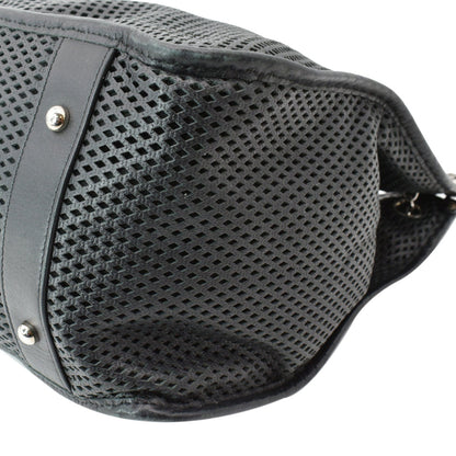 CHANEL Perforated Up In The Air Calfskin Tote Bag Black